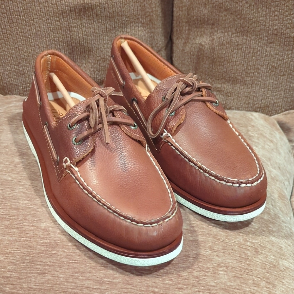 NEW Men's Sperry Gold Cup Authentic Original 2-Eye Boat Shoe, Tumbled Tan, 10.5W